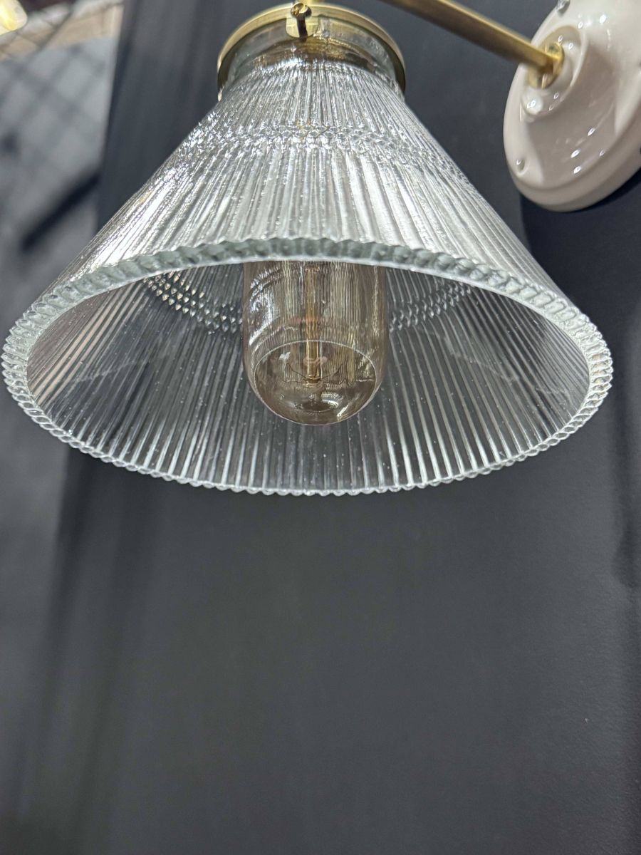 Abat-Jour En Porcelaine Émaillée Blanc - Style Industriel Antique - Diamètre 10,25 Pouces (26 Cm) - Neuf